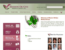 Tablet Screenshot of missionobgynmedicalgroup.com
